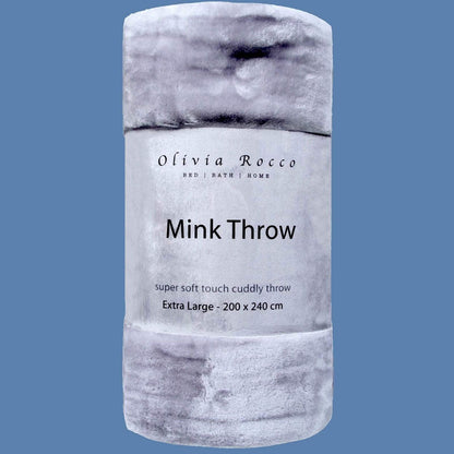 OLIVIA ROCCO Mink Faux Fur Velvet Touch Extra Large Throw Blanket Soft Warm Calming – product image 3 of 10