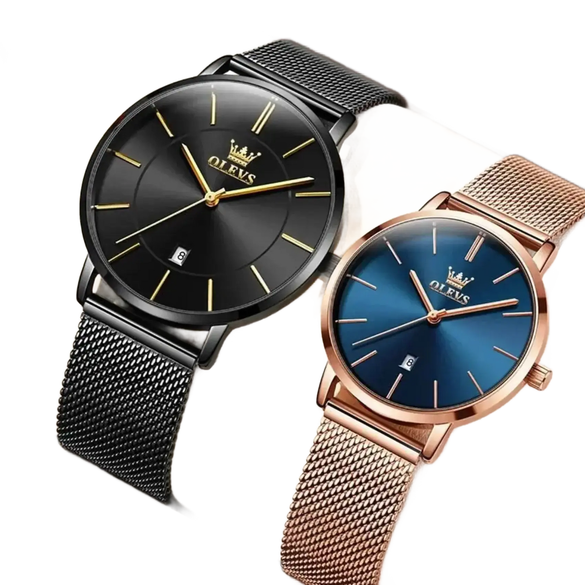 Simplicity Mesh Belt Couple Watches – product image 1 of 10