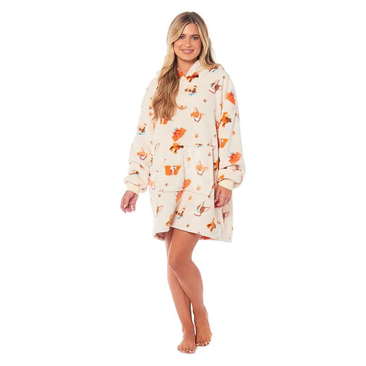 Daisy Dreamer Oversized Dogs Hooded Reversible Sherpa Blanket Fleece Hoodie Cosy Easy-Care Everyday Style – product image 1 of 2