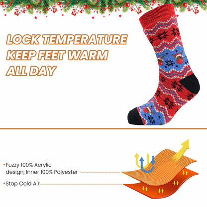 Sock Stack Pack Of 2 Men's Festive Chunky Knit Slipper Socks With Grips Non Slip Sole – product image 5 of 5
