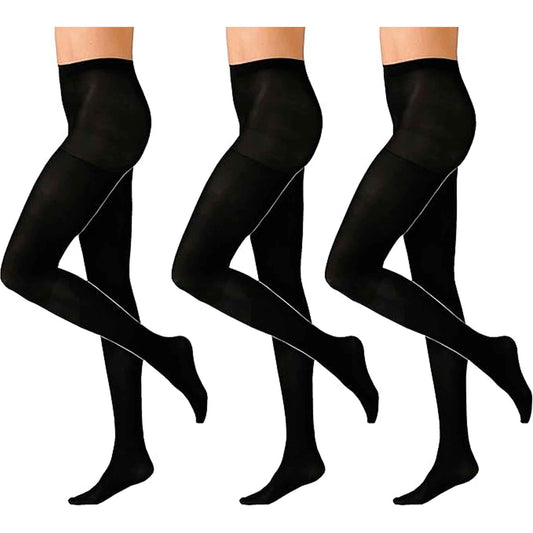 Heatwave Thermalwear Womens Thermal Tights Pack Of 3 Black 140 Denier Winter Warmth – product image 1 of 6
