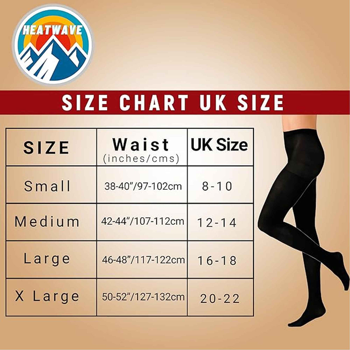 Heatwave Thermalwear Womens Thermal Tights Pack Of 3 Black 140 Denier Winter Warmth – product image 5 of 6