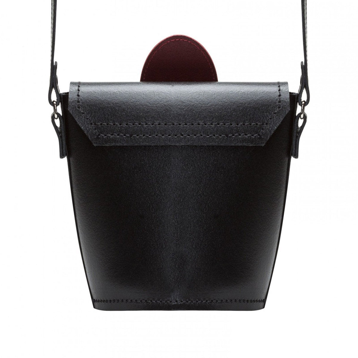 Handmade Leather Daisy Barrel Bag - Poppy - Red – product image 6 of 6