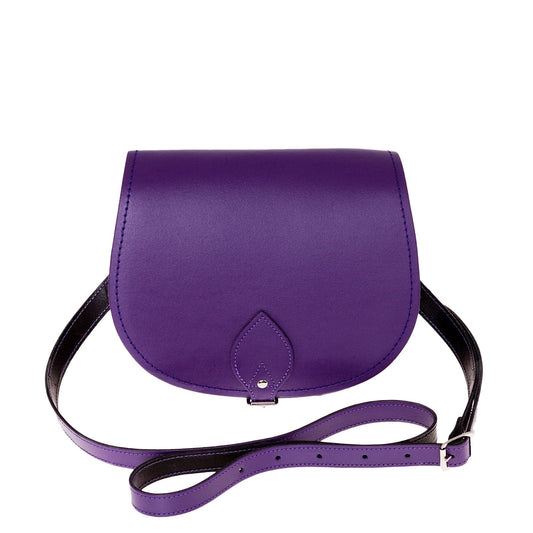 Handmade Leather Saddle Bag - Purple – product image 1 of 4