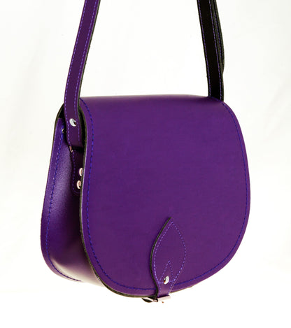 Handmade Leather Saddle Bag - Purple – product image 3 of 4