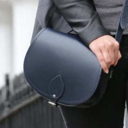 Handmade Leather Saddle Bag - Navy – product image 2 of 3