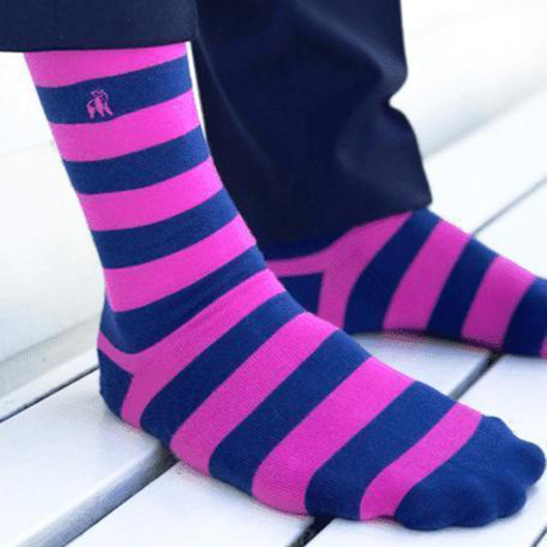 Pink Stripe Matching Bamboo Socks (Adult & Child) – product image 5 of 5