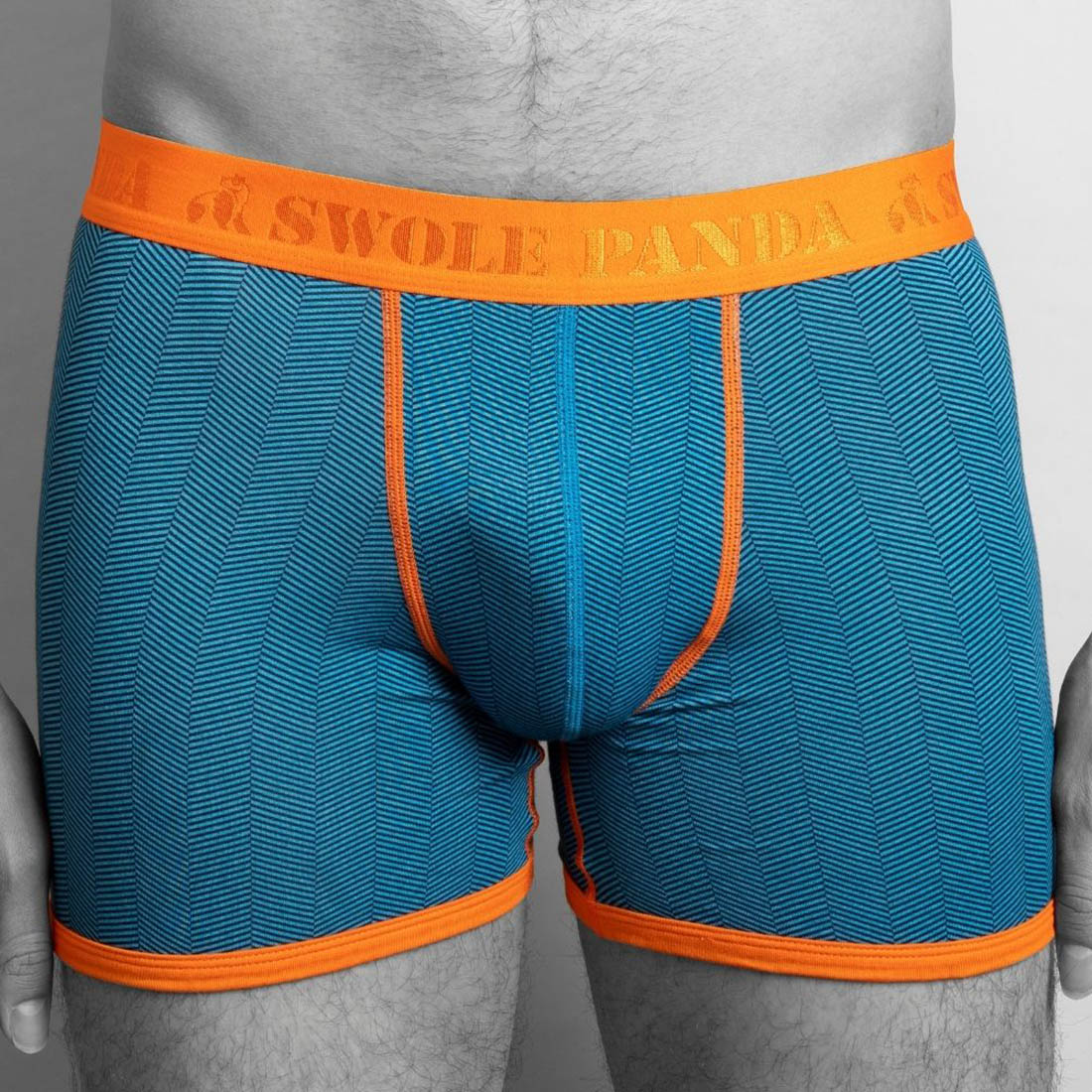 Bamboo Boxers - Blue Herringbone – product image 1 of 3