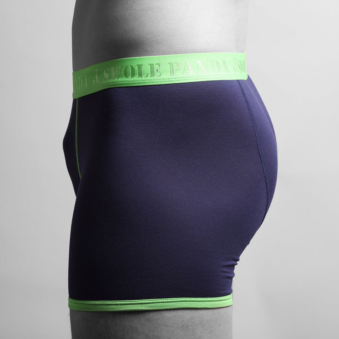 Bamboo Boxers - Navy / Green Band – product image 3 of 4