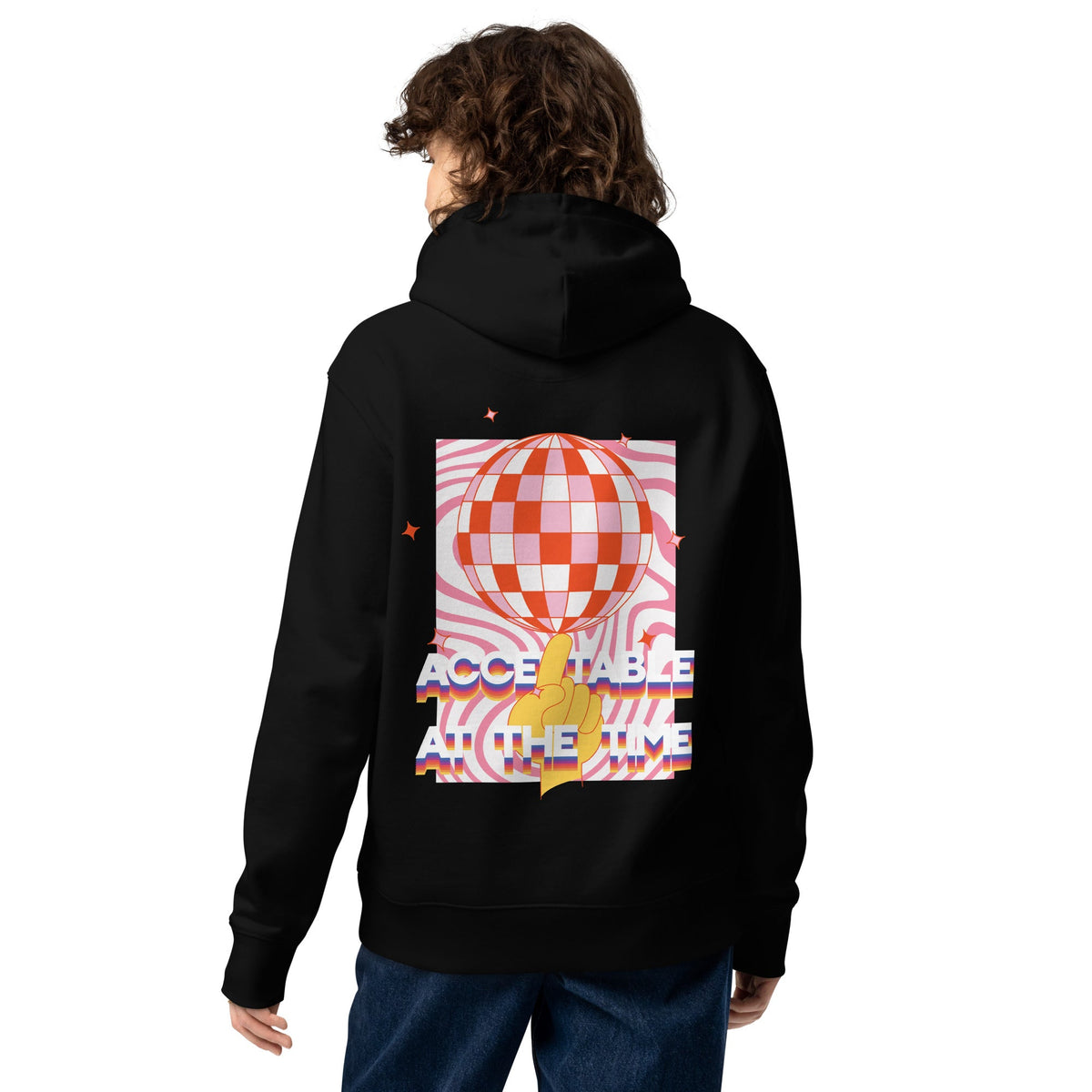 Acceptable At The Time DISCO! Organic Cotton Embroidered Heavyweight Hoodie – product image 3 of 10