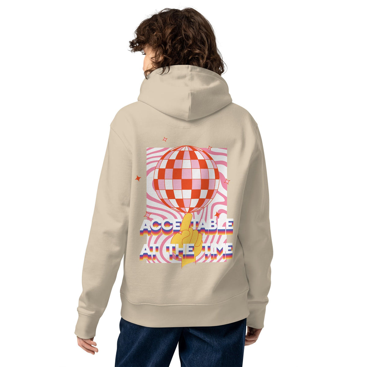 Acceptable At The Time DISCO! Organic Cotton Embroidered Heavyweight Hoodie – product image 7 of 10