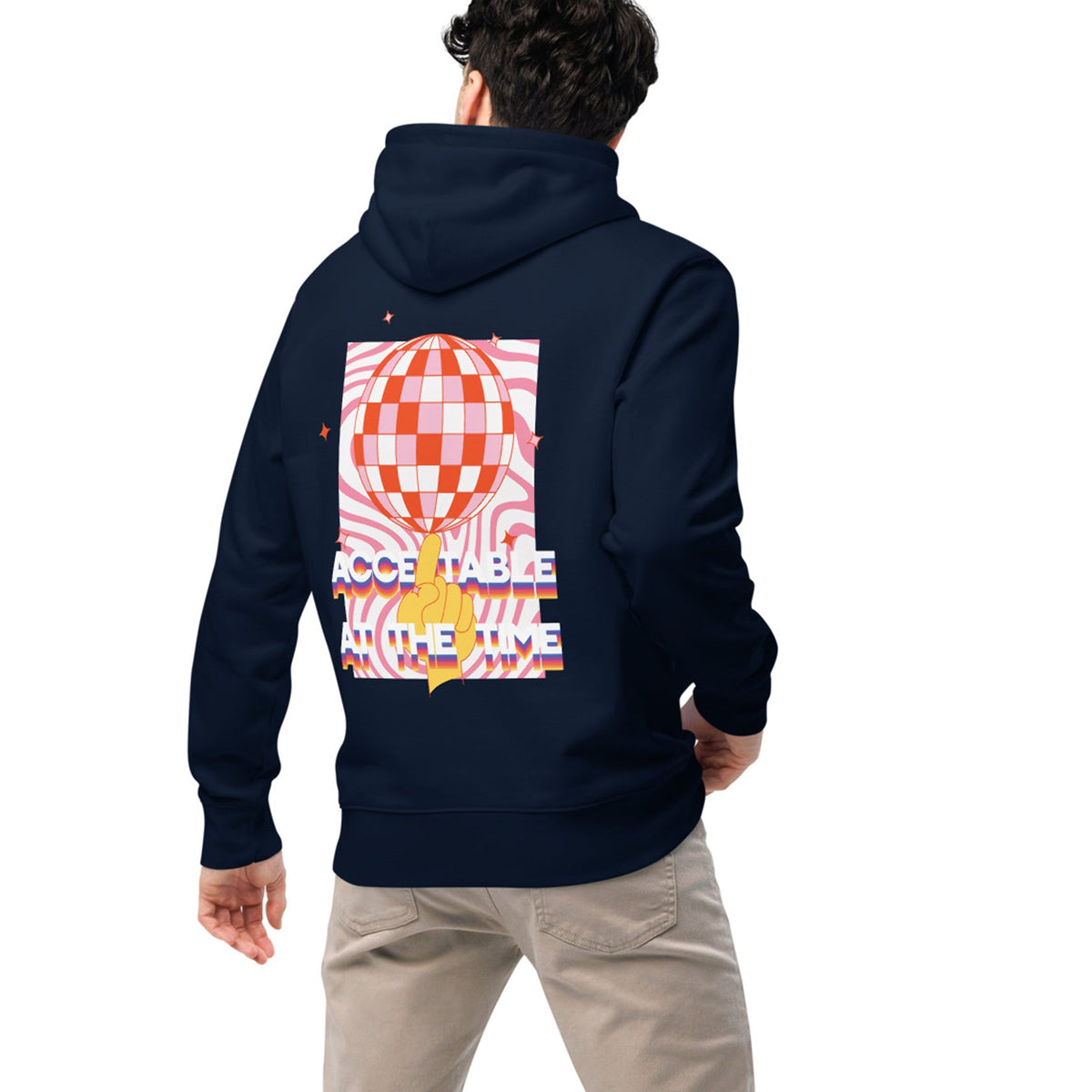 Acceptable At The Time DISCO! Organic Cotton Embroidered Heavyweight Hoodie – product image 1 of 7
