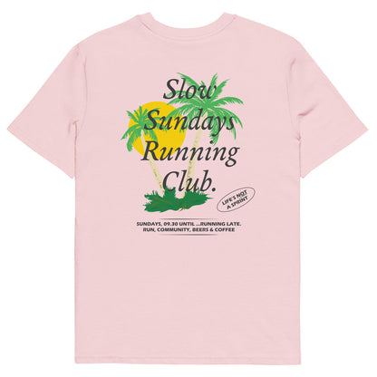 Palm Tree Slow Sundays Running Club Organic Cotton T-Shirt – product image 8 of 10