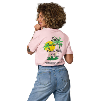 Palm Tree Slow Sundays Running Club Organic Cotton T-Shirt – product image 7 of 10