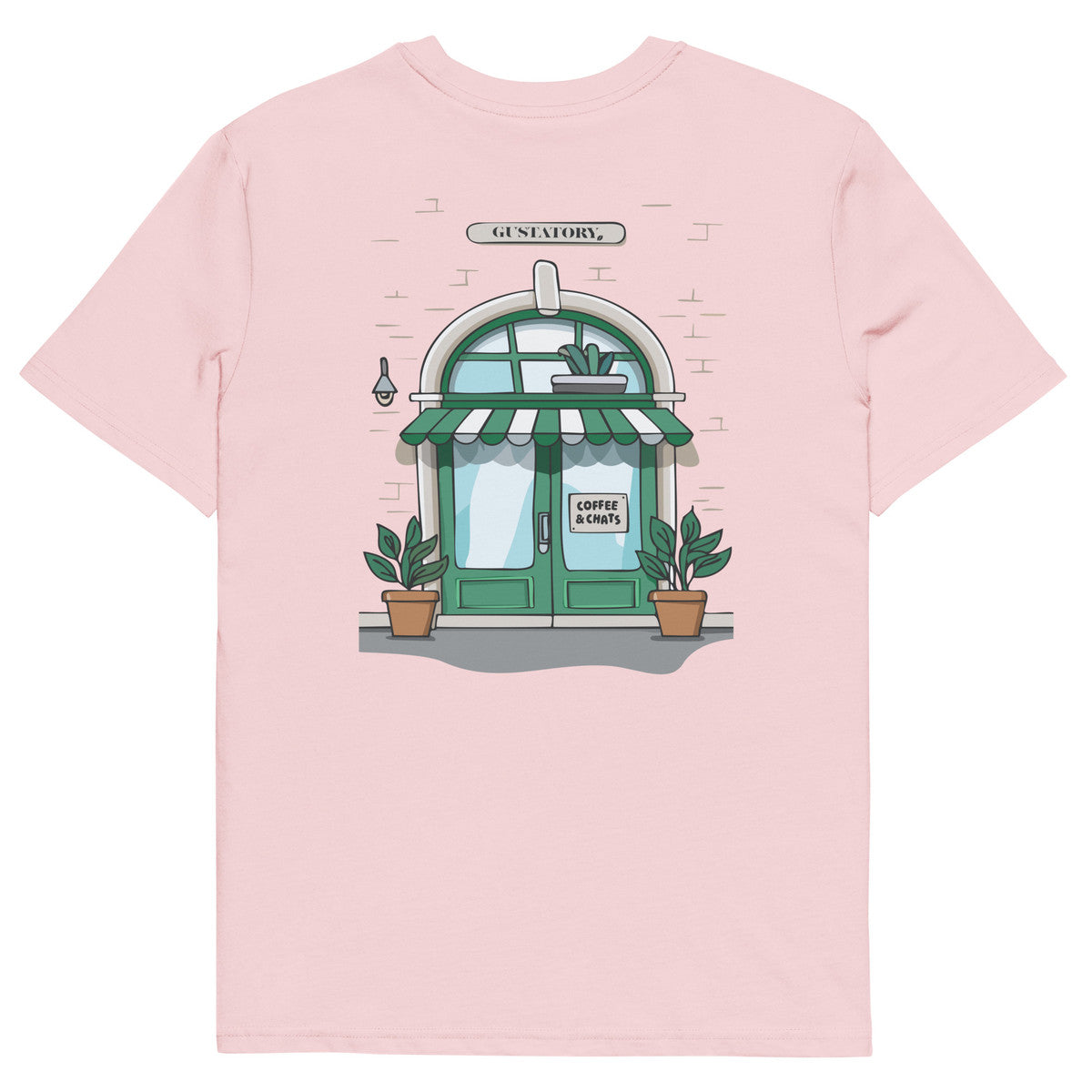 GUSTATORY Coffee & Chats Organic Cotton Embroidered T-Shirt – product image 10 of 10