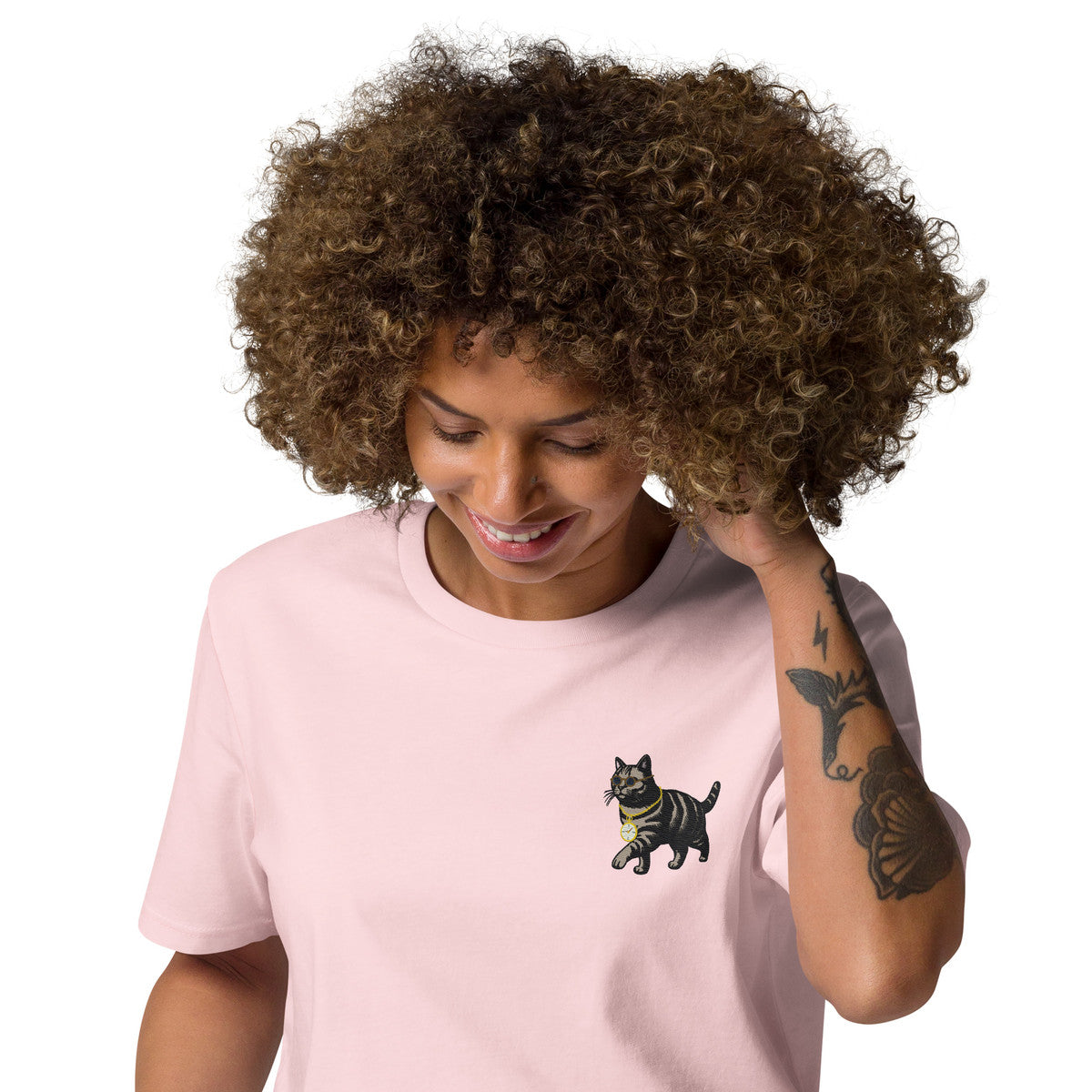 Cool Cat Actual Life Organic Cotton Embroidered T-Shirt – product image 3 of 13