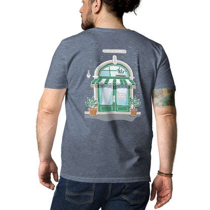 GUSTATORY Coffee & Chats Organic Cotton Embroidered T-Shirt – product image 7 of 10