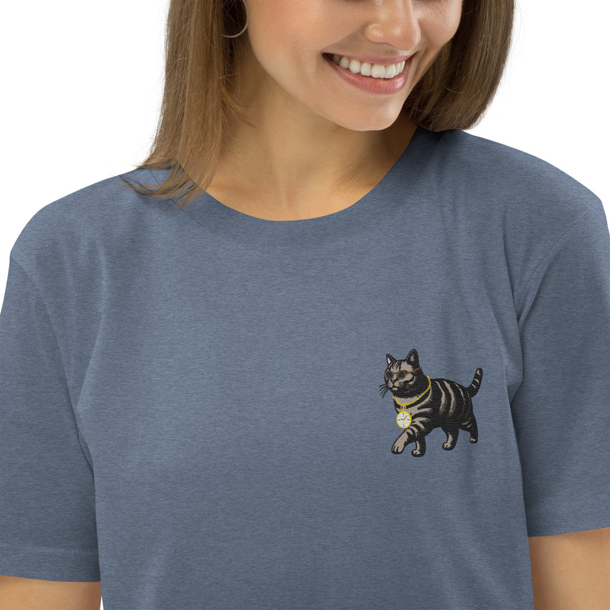 Cool Cat Actual Life Organic Cotton Embroidered T-Shirt – product image 5 of 10