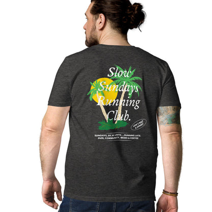 Palm Tree Slow Sundays Running Club Organic Cotton T-Shirt – product image 5 of 10