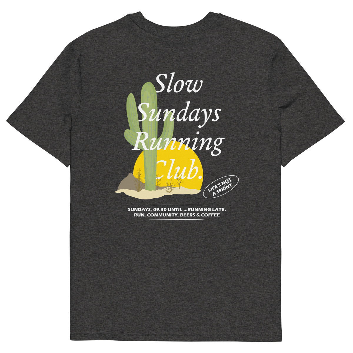 Cactus Slow Sundays Running Club Organic Cotton T-Shirt – product image 4 of 10