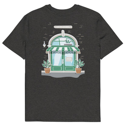 GUSTATORY Coffee & Chats Organic Cotton Embroidered T-Shirt – product image 4 of 10