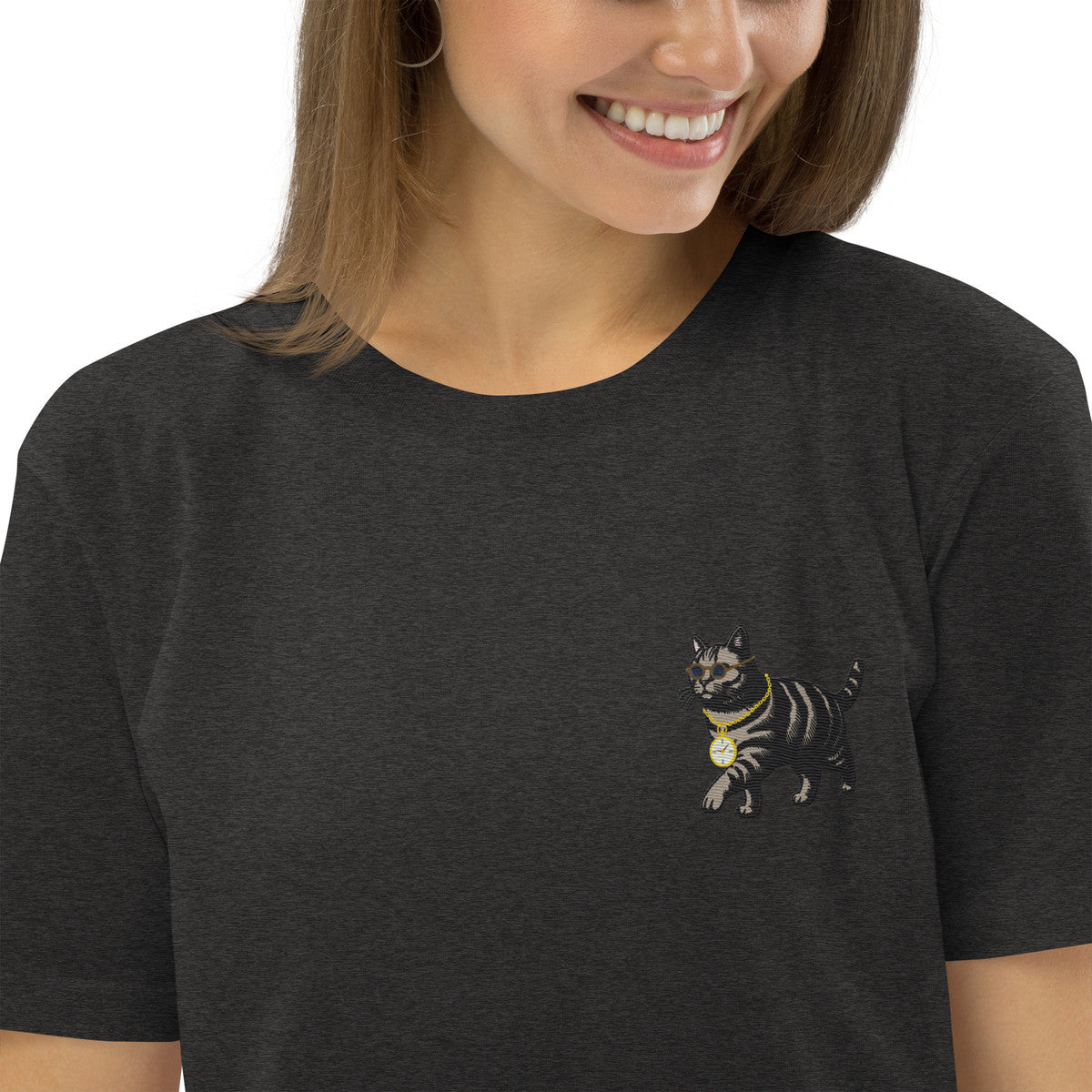 Cool Cat Actual Life Organic Cotton Embroidered T-Shirt – product image 11 of 13
