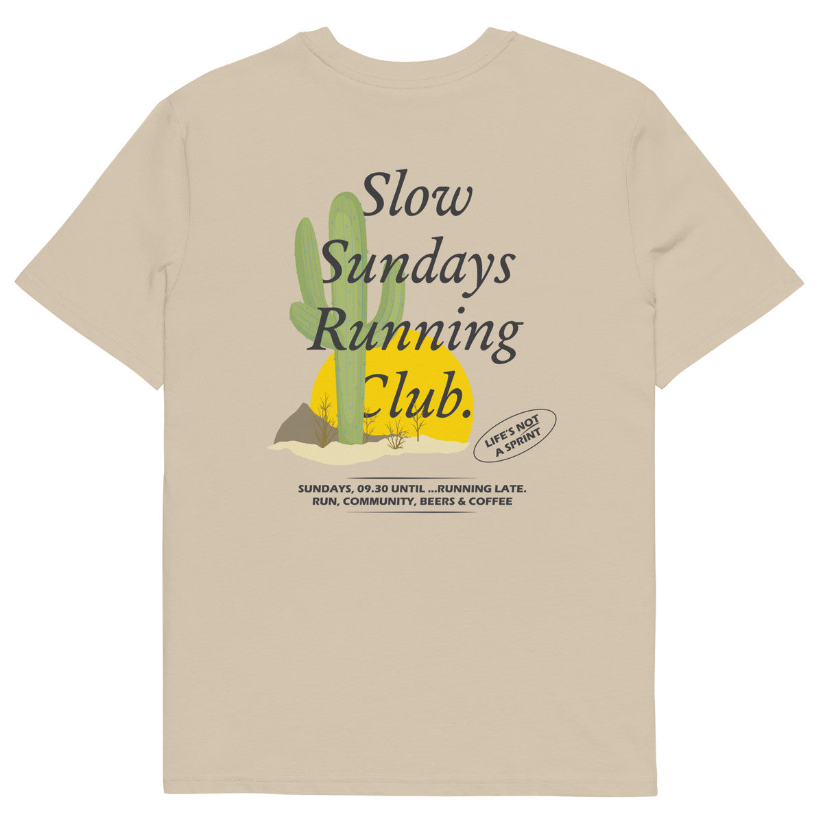 Cactus Slow Sundays Running Club Organic Cotton T-Shirt – product image 6 of 10