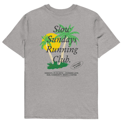 Palm Tree Slow Sundays Running Club Organic Cotton T-Shirt – product image 10 of 10