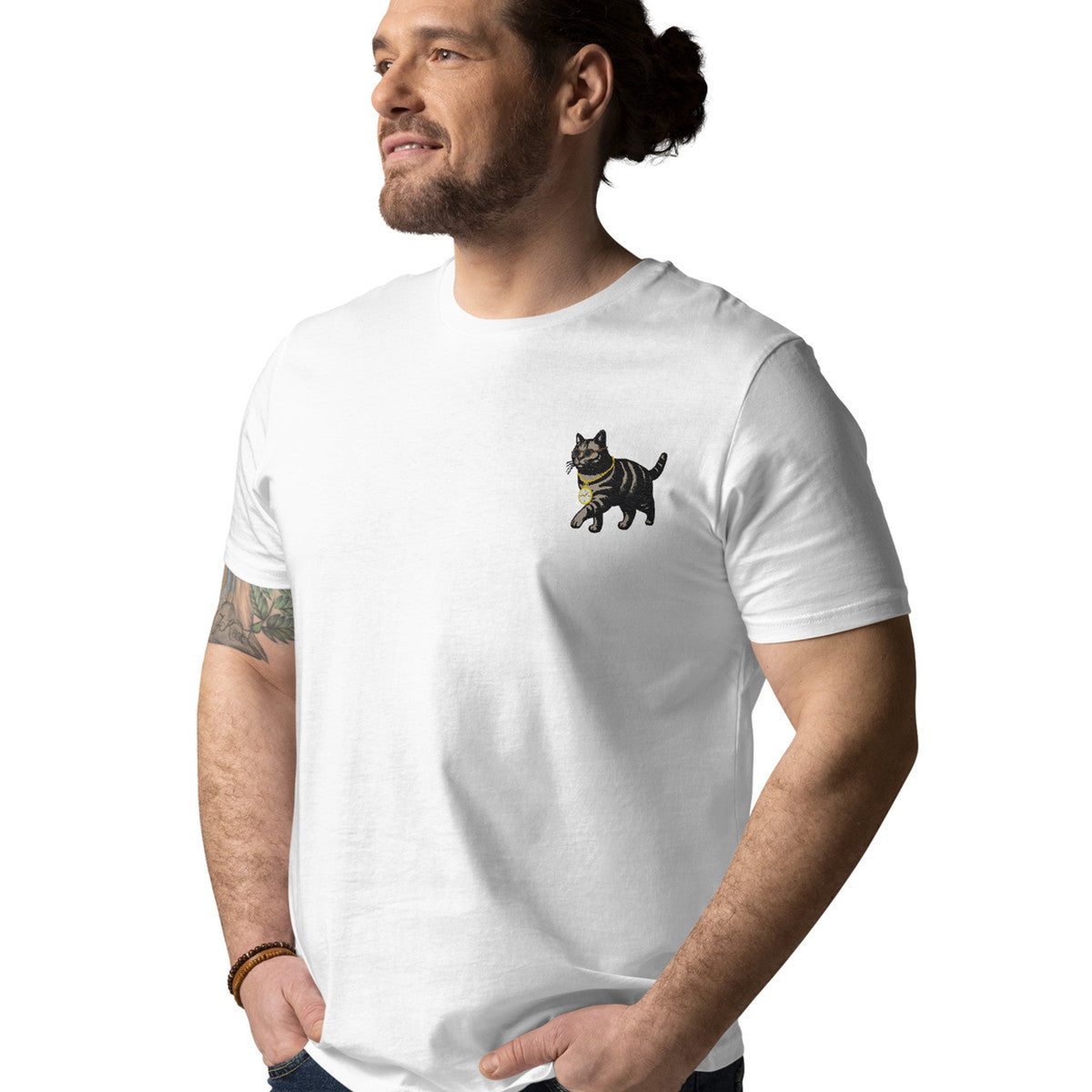 Cool Cat Actual Life Organic Cotton Embroidered T-Shirt – product image 3 of 10