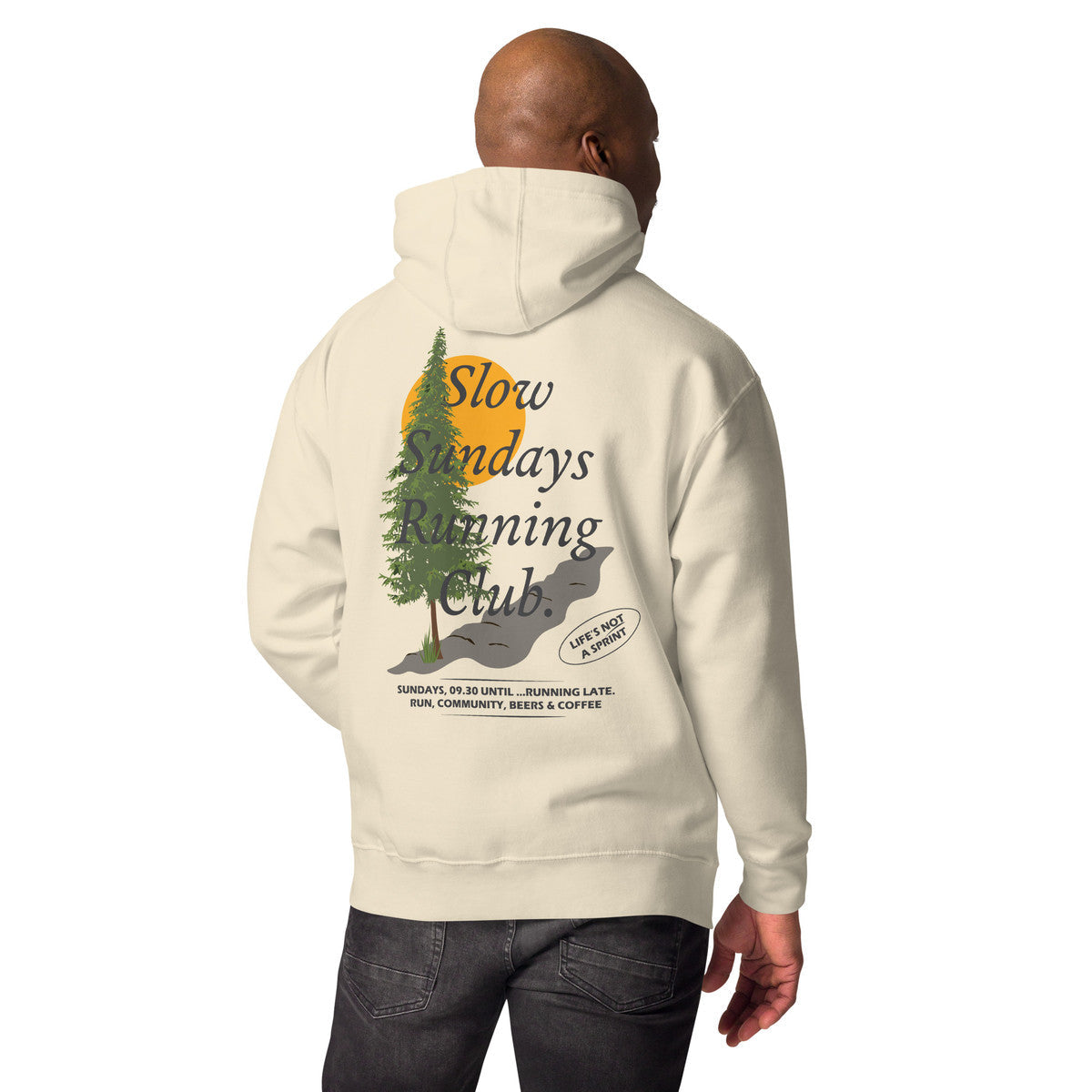 Mountain Pine Slow Sundays Running Club Cotton Blend Hoodie – product image 9 of 10