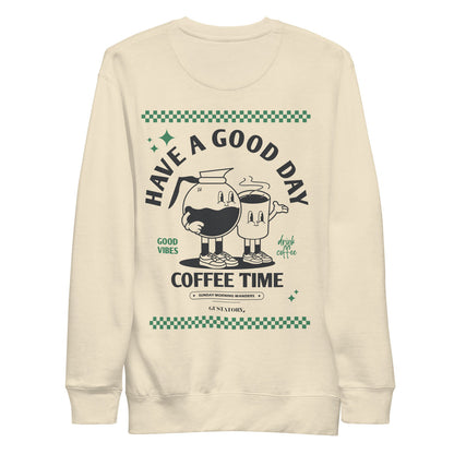 GUSTATORY Have A Good Day Cotton Blend Embroidered Sweatshirt – product image 3 of 10