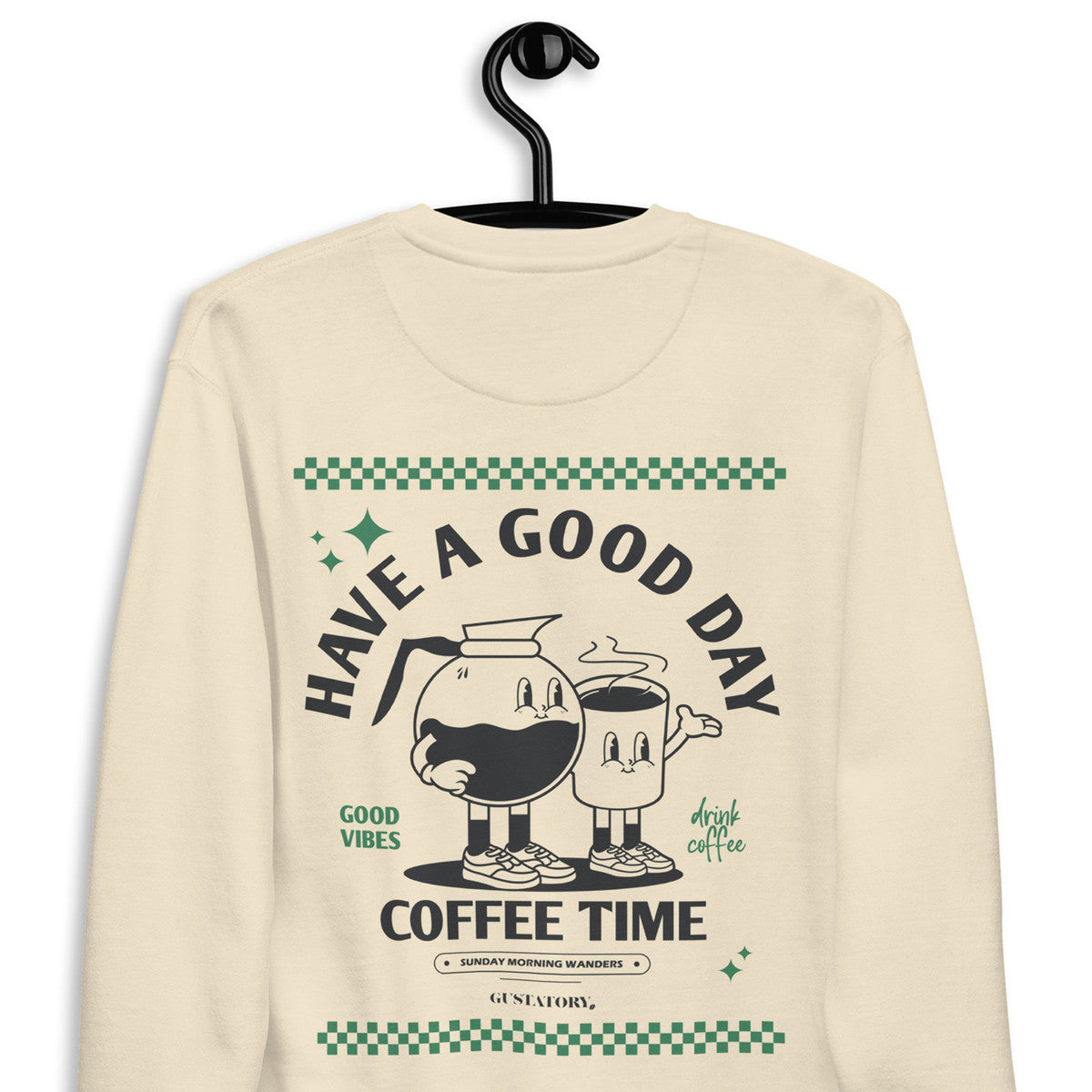 GUSTATORY Have A Good Day Cotton Blend Embroidered Sweatshirt – product image 1 of 10