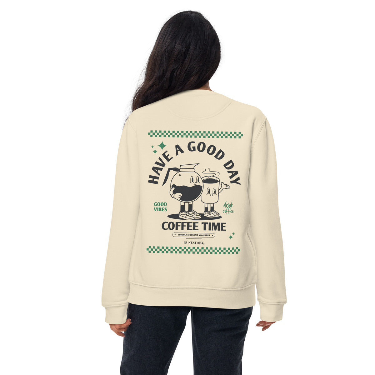 GUSTATORY Have A Good Day Cotton Blend Embroidered Sweatshirt – product image 4 of 10