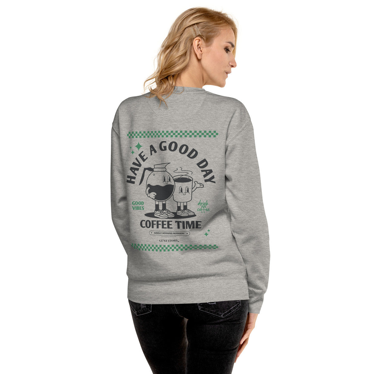 GUSTATORY Have A Good Day Cotton Blend Embroidered Sweatshirt – product image 8 of 10
