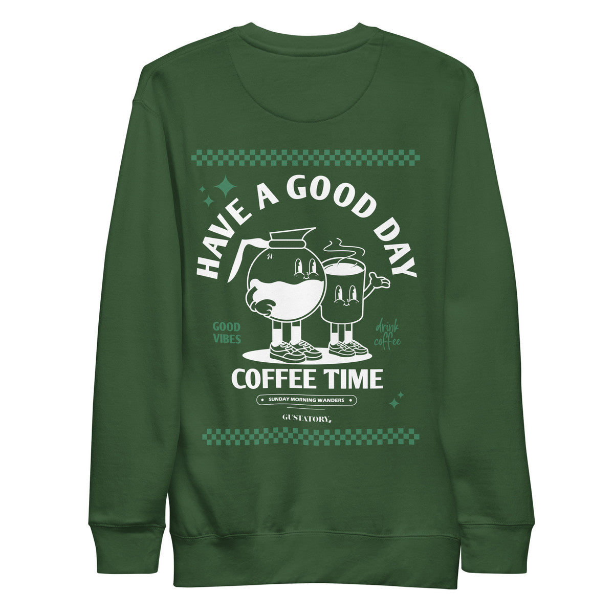 GUSTATORY Have A Good Day Cotton Blend Embroidered Sweatshirt – product image 1 of 7