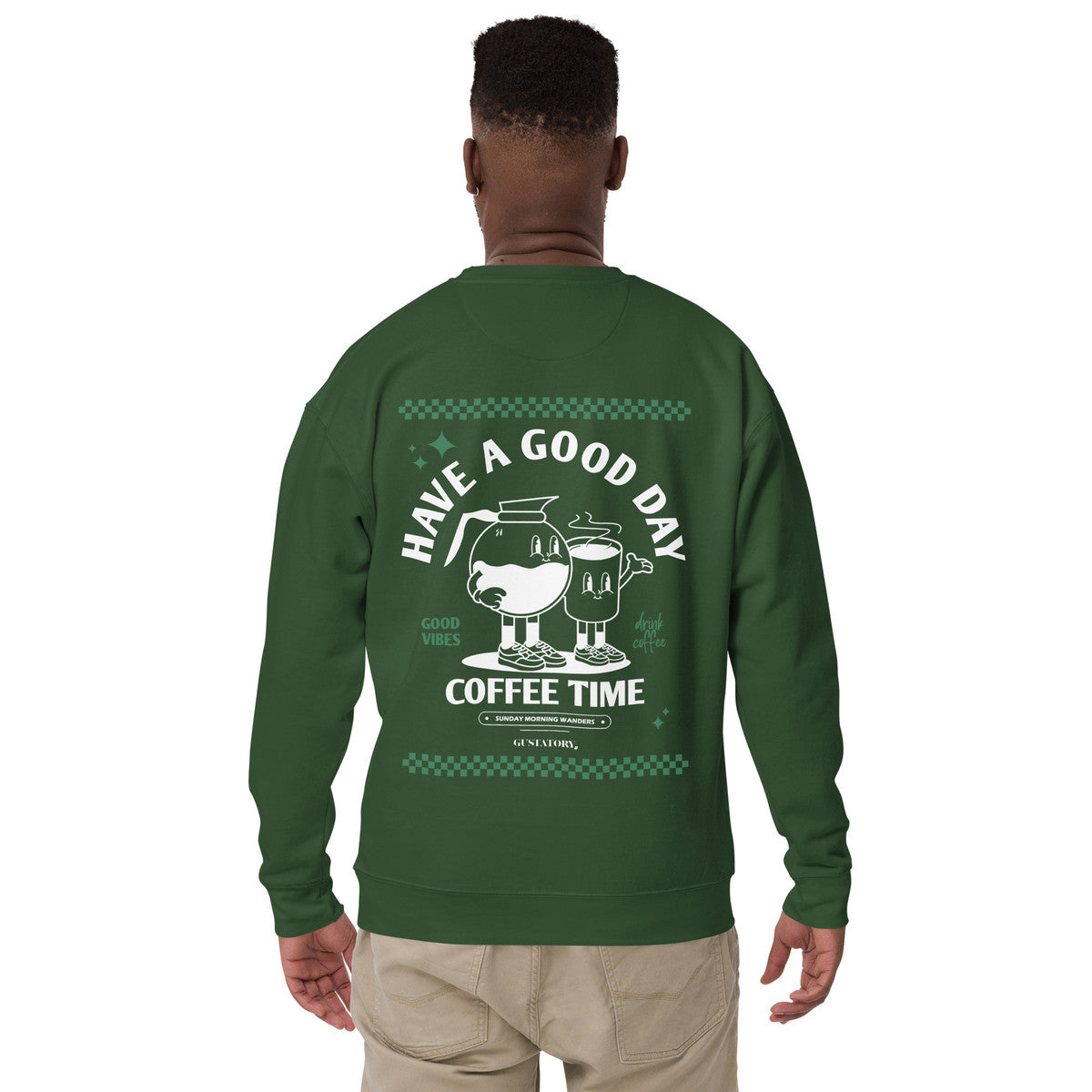 GUSTATORY Have A Good Day Cotton Blend Embroidered Sweatshirt – product image 2 of 7