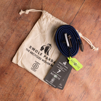 Woven Belt - Navy / Blue Zigzag – product image 6 of 6