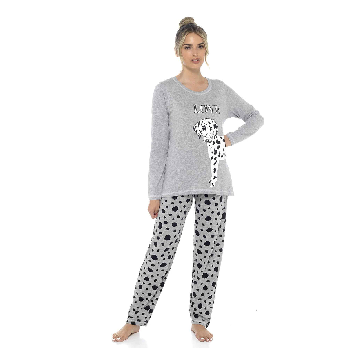 Daisy Dreamer Women's Cotton Pyjama Set With Elasticated Patterned Bottoms Super Soft Cosy Sleepwear - product image 10 of 14