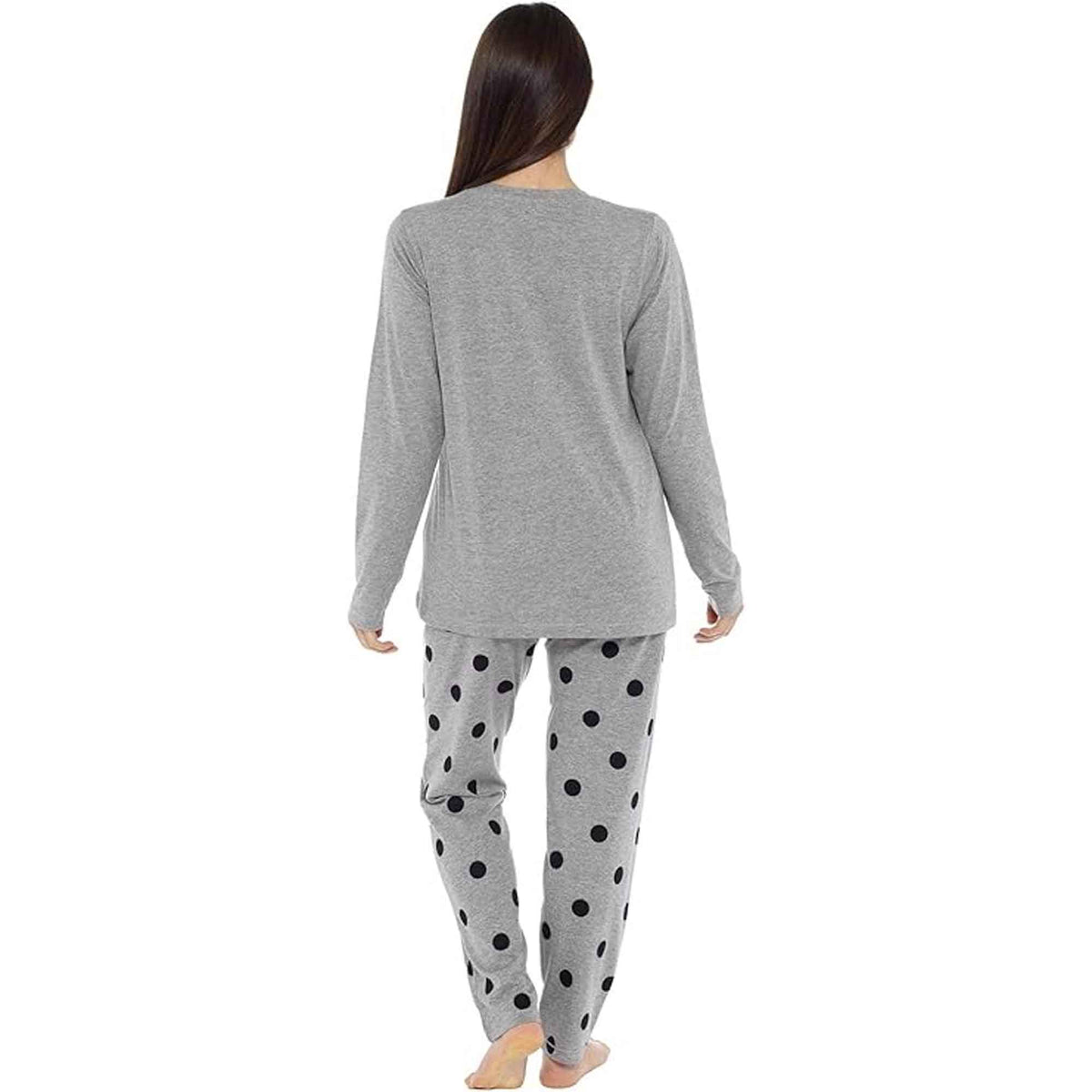 Daisy Dreamer Women's Cotton Pyjama Set With Elasticated Patterned Bottoms Super Soft Cosy Sleepwear - product image 5 of 14