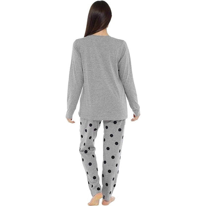 Daisy Dreamer Women's Cotton Pyjama Set With Elasticated Patterned Bottoms Super Soft Cosy Sleepwear - product image 5 of 14