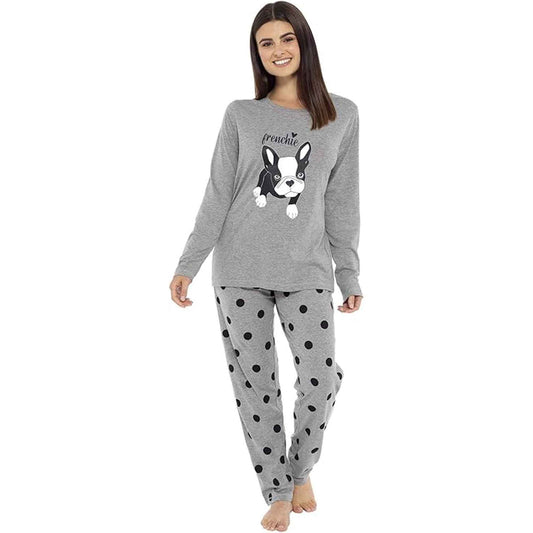 Daisy Dreamer Women's Cotton Pyjama Set With Elasticated Patterned Bottoms Super Soft Cosy Sleepwear - product image 2 of 14