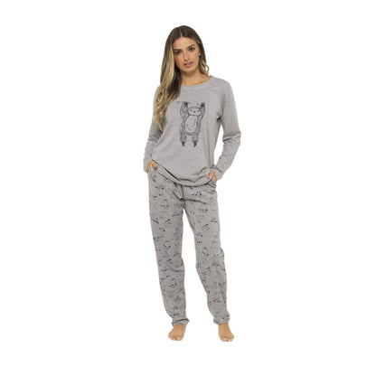 Daisy Dreamer Women's Cotton Pyjama Set With Elasticated Patterned Bottoms Super Soft Cosy Sleepwear - product image 7 of 14