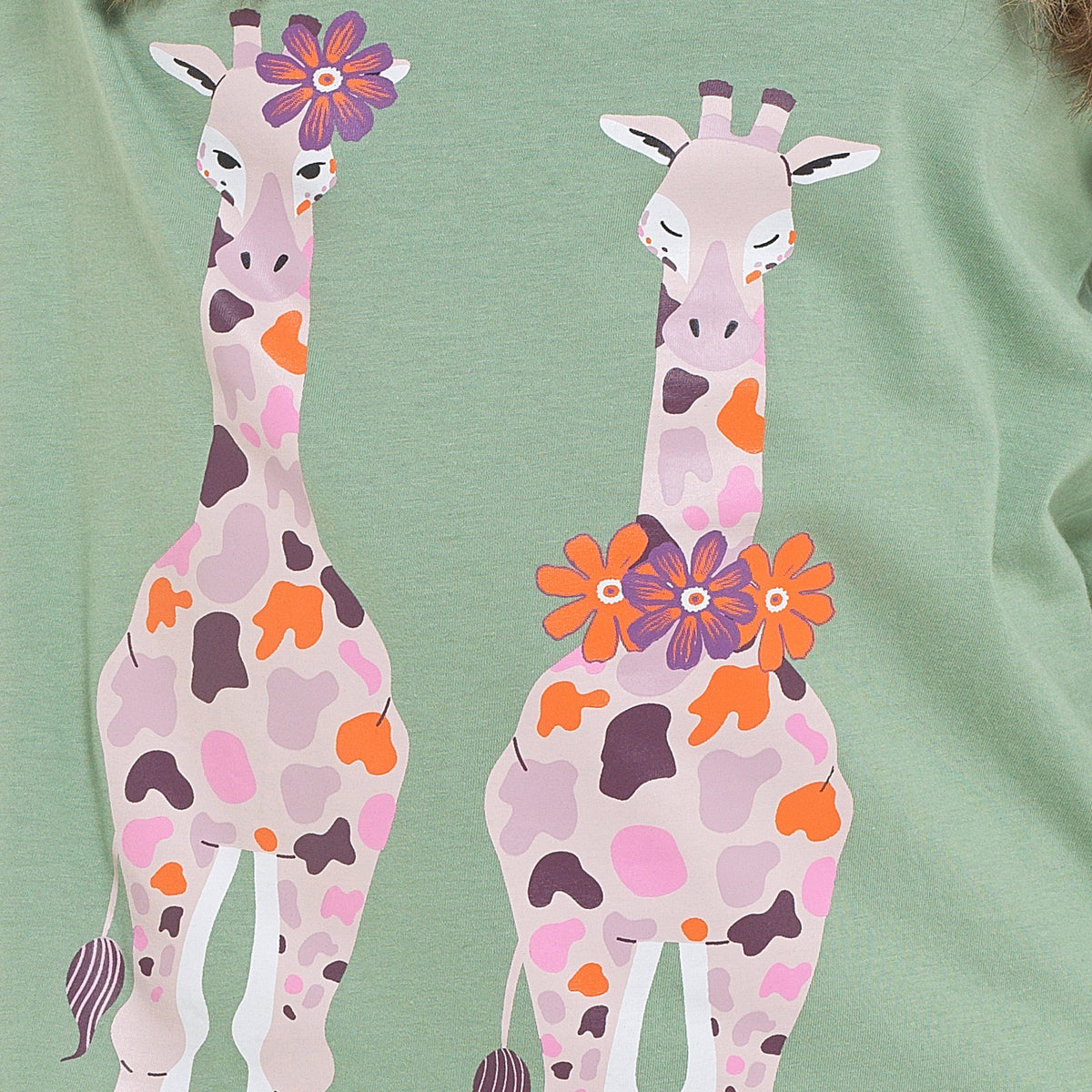 Daisy Dreamer Womens Giraffe Cotton Jersey Long Sleeve Pyjama Set For Comfortable – product image 6 of 7